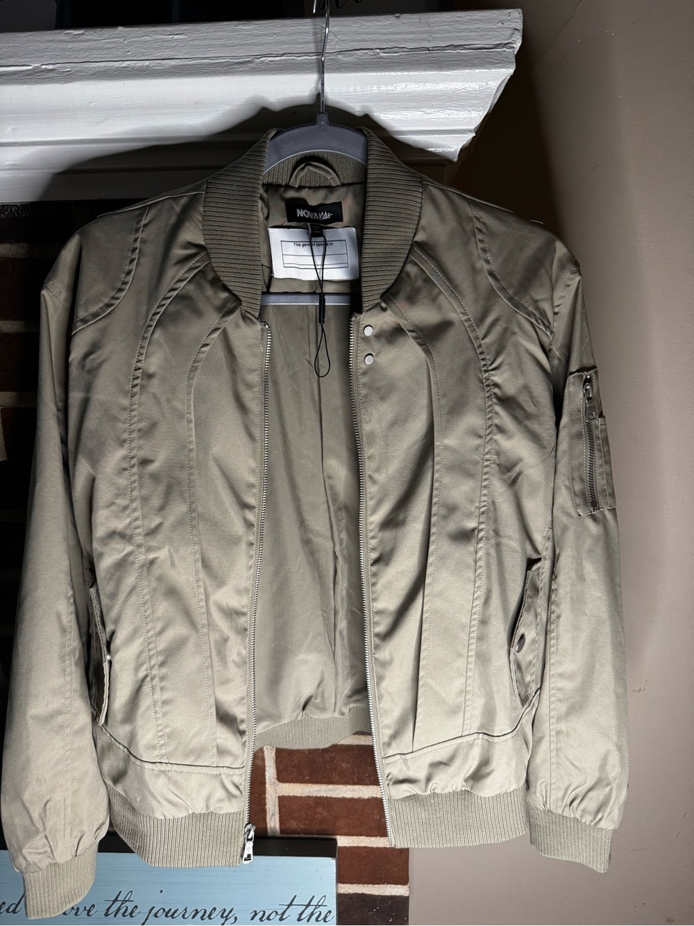 Fashion Nova Big Kids Taupe Bomber Jacket